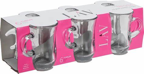 Lav - 6 Tea Cup with Handle 95cc